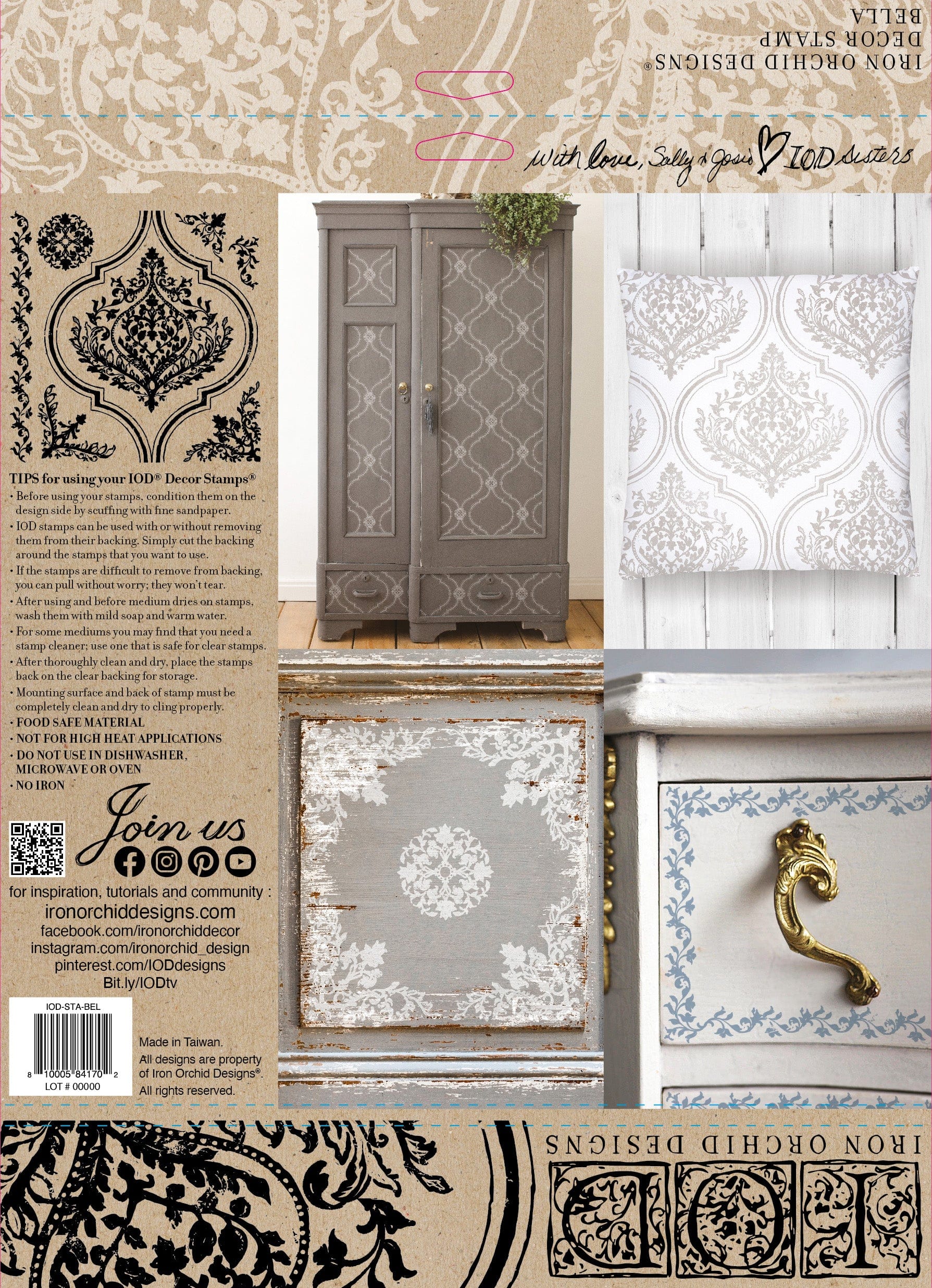 Bella Stamp by IOD Pickin' Boots Vintage