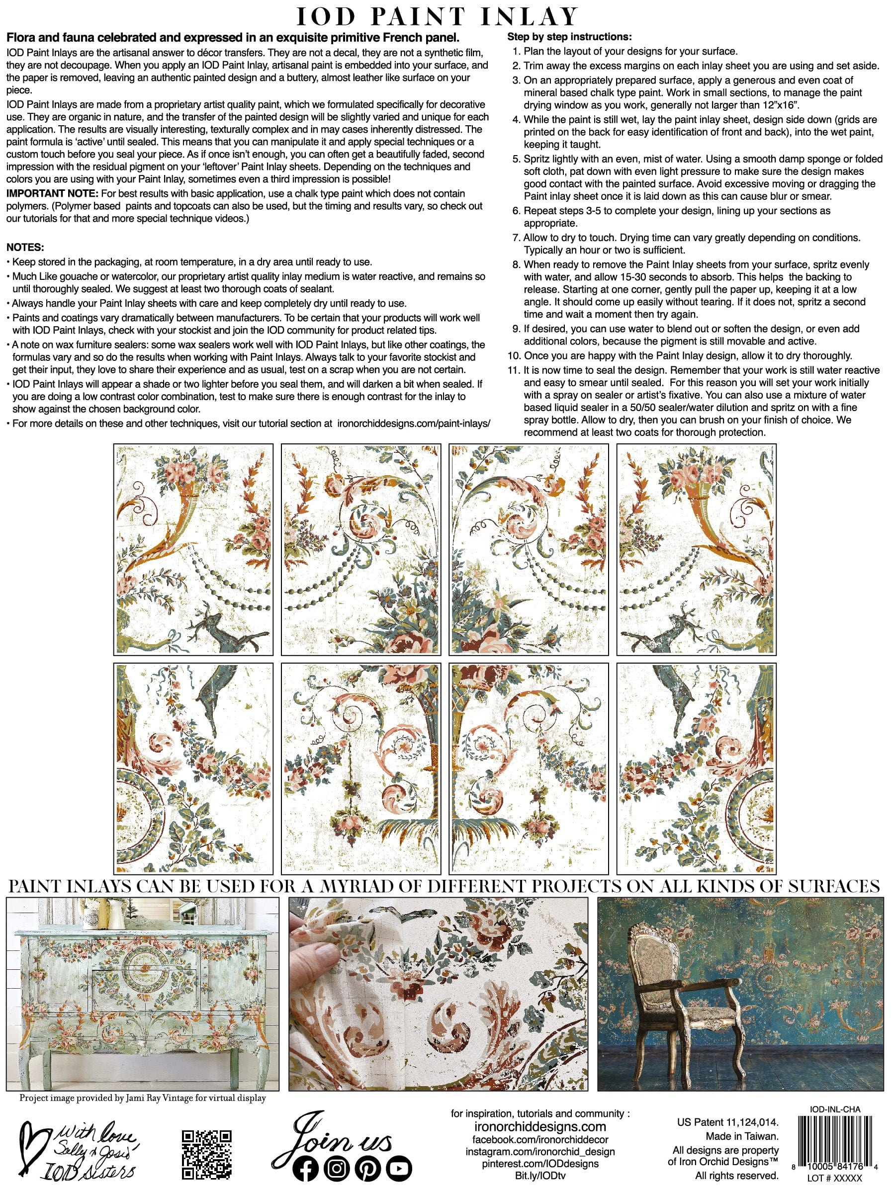 Chateau Paint Inlay by IOD Pickin' Boots Vintage