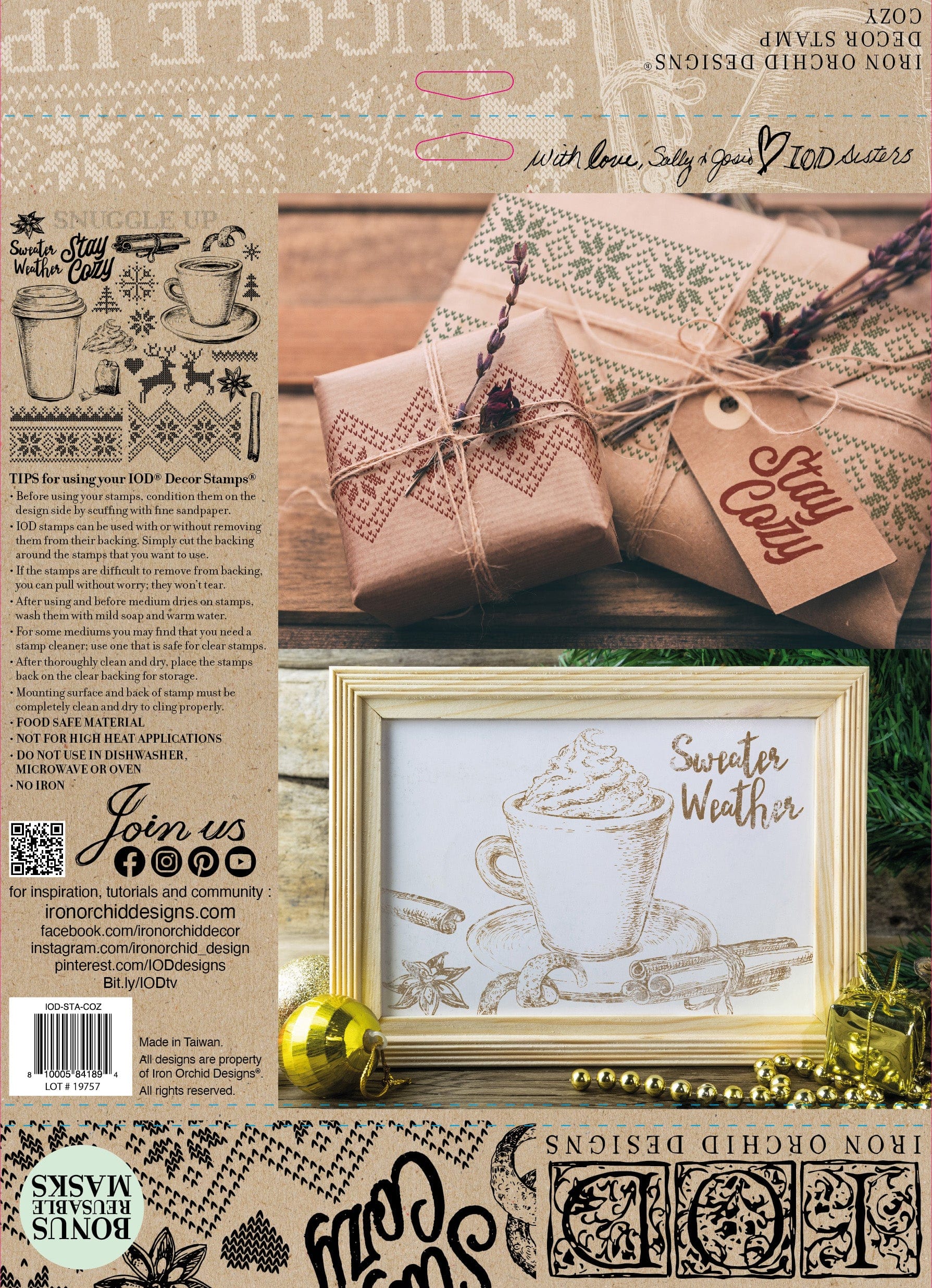 Cozy Sweater Stamp New IOD Christmas Release 2022 Pickin' Boots Vintage