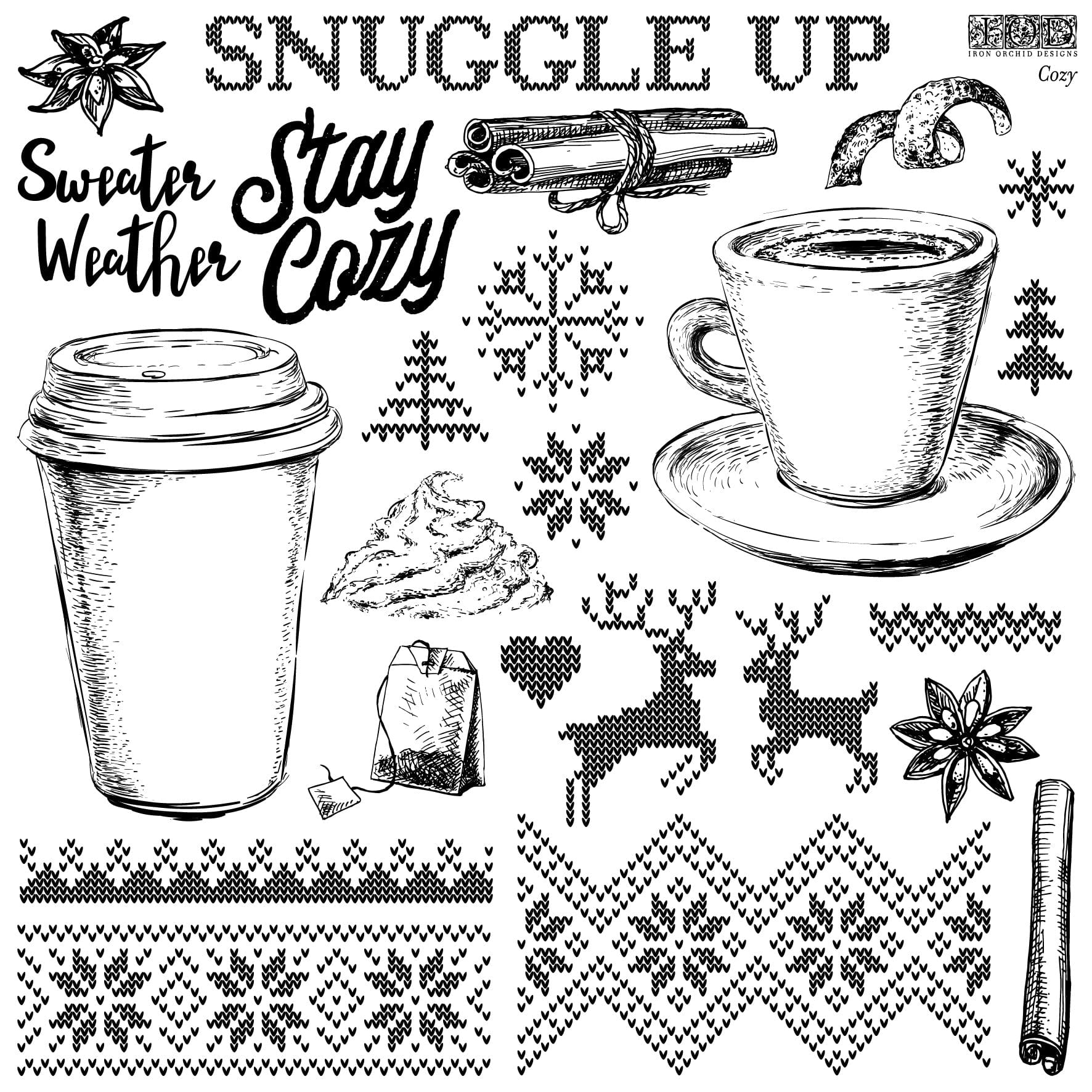 Cozy Sweater Stamp New IOD Christmas Release 2022 Pickin' Boots Vintage