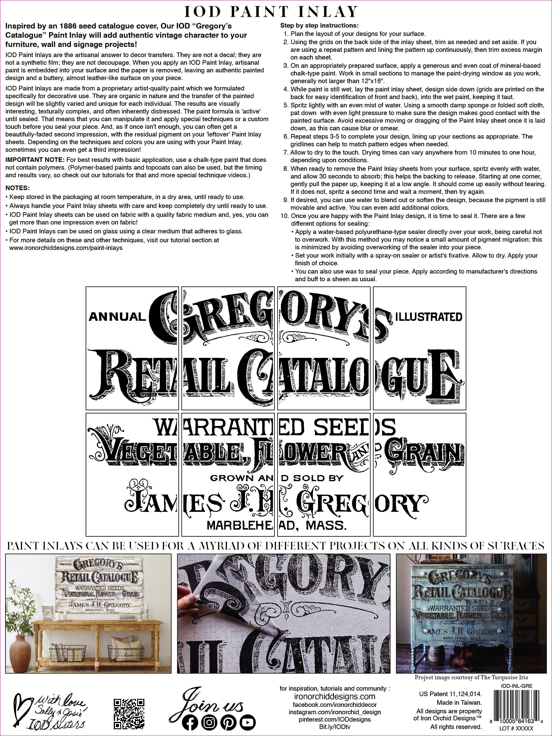 Gregory's Catalogue Paint Inlays by IOD Pickin' Boots Vintage