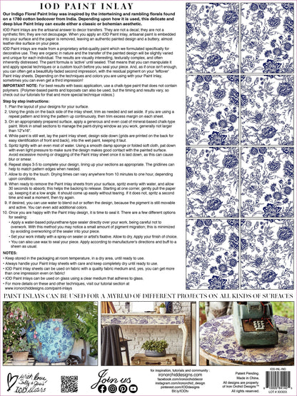 Indigo Floral Paint Inlays by IOD Pickin' Boots Vintage