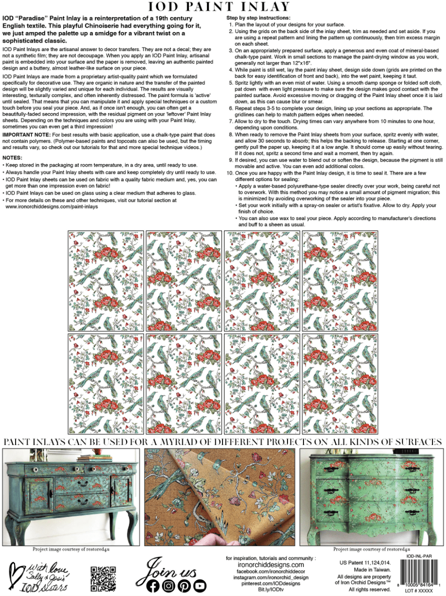 Paradise Paint Inlays by IOD Pickin' Boots Vintage